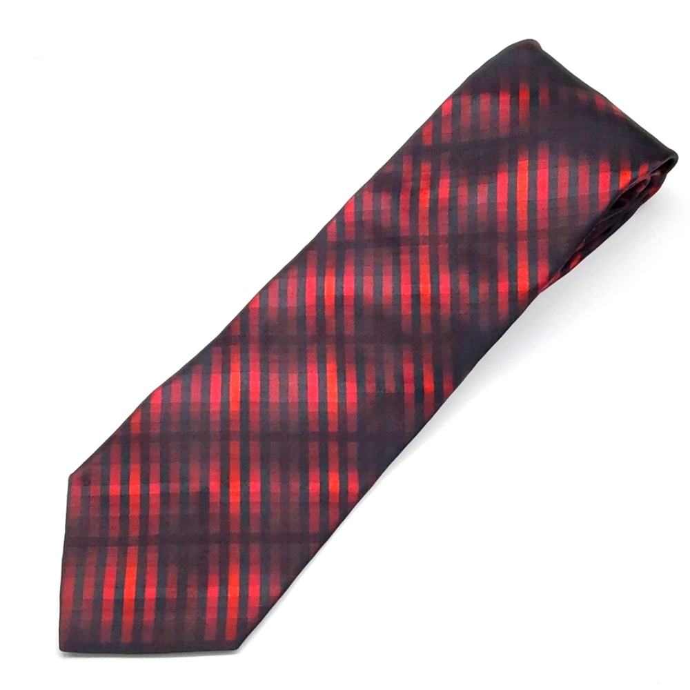 MURANO Red and Black Silk Tie NWT